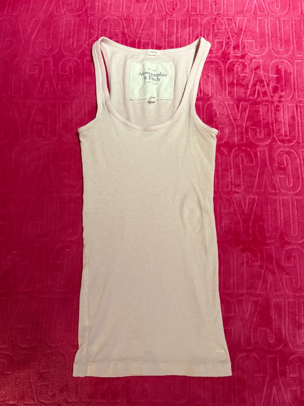 Abercrombie & Fitch Light Pink Ribbed Tank Top